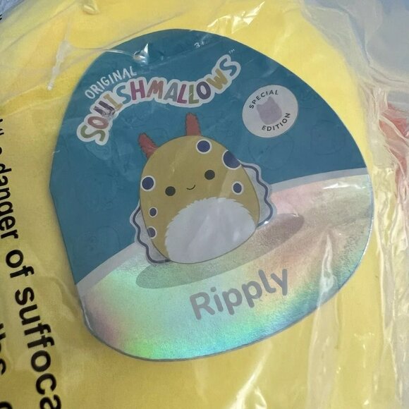 Squishmallow 14" NWT Special Edition Ripply the Yellow Spotted Sea Slug - Picture 2 of 3